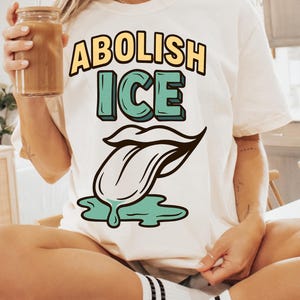 Abolish ICE Protest Shirt Bold Melting Ice Design Human Rights Graphic Tee Political Activism Shirt  Anti-ICE Statement Top