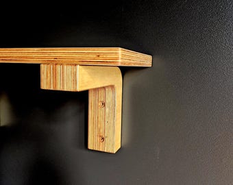 Handcrafted Plywood Wall Shelf