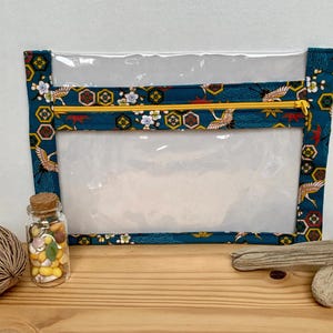 Clear pouch, flat pouch, zippered pouch, holiday accessory, gift accessory