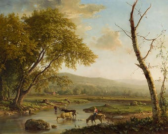 George Inness Landscape Art Print: American Pastoral Giclee Poster