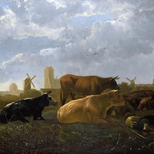 Aelbert Cuyp Kunstdruck Landschaft: Dort Blick auf Dordrecht