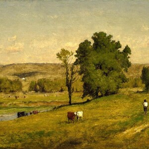 George Inness Landscape Art Print: American Farm Scene Giclée Poster
