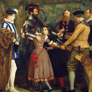 Millais Art Print: Father Paying Ransom, Giclee Fine Art Reproduction