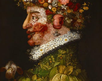 Giuseppe Arcimboldo Spring Portrait Giclée Art Print Floral Woman Surreal Renaissance Wall Art