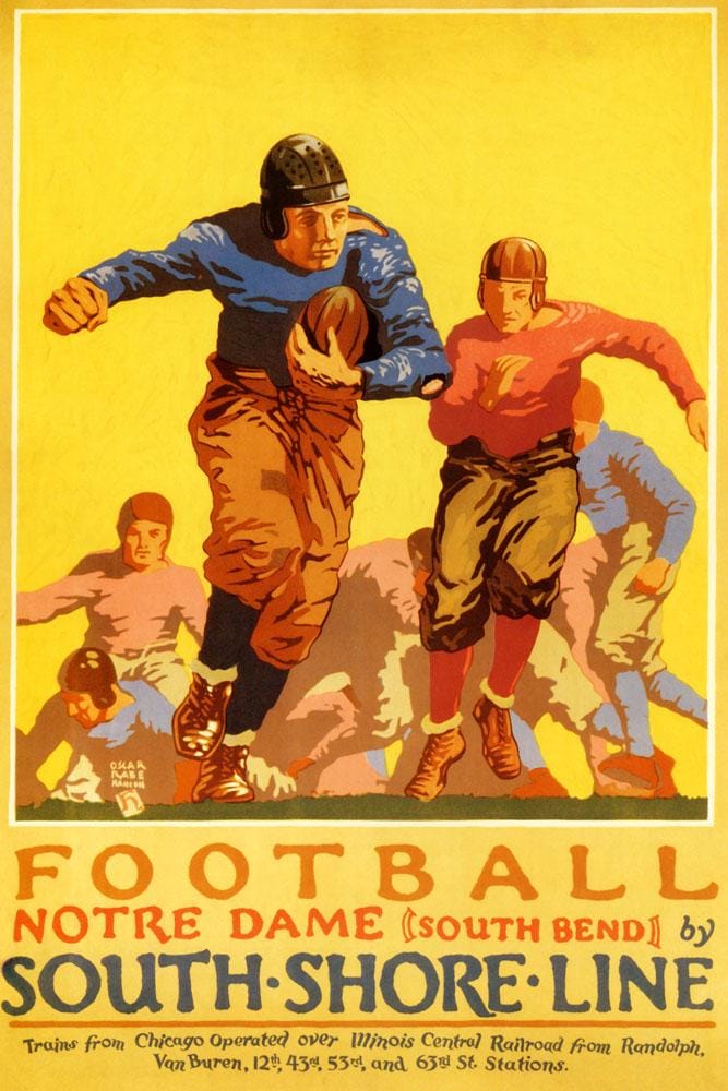 レーナードスキナード 1991 ビンテージポスター 8/31 Shoreline Vintage South Shore Line Football Giclée Art Print | Retro 1920s