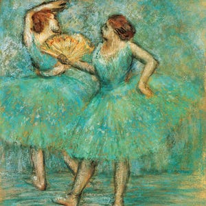 Degas två dansare gicléetryck: Fransk impressionistisk balettkonst