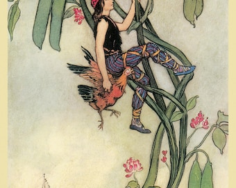 Jack & the Beanstalk / Print of Original Ink Illustration - Etsy