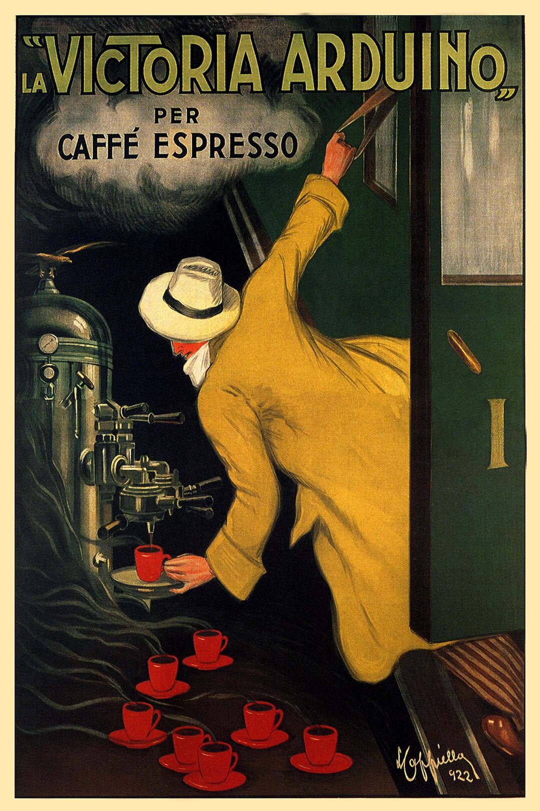 Cappiello La Victoria Arduino Espresso Giclée Art Print - Vintage