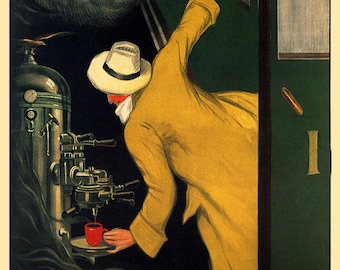Cappiello La Victoria Arduino Espresso Giclée Art Print - Vintage Italian Coffee Ad Poster Print