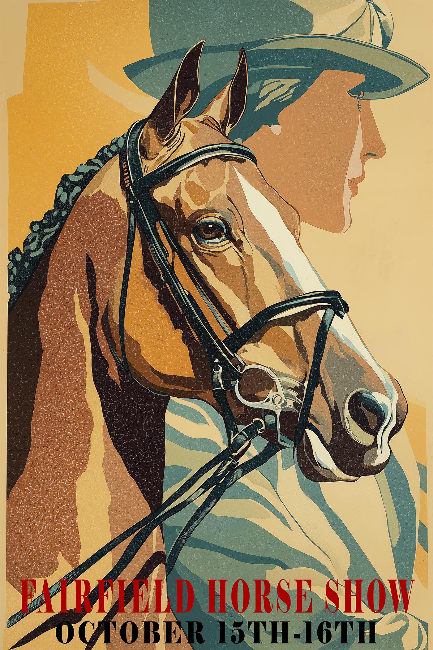 海外紙物　ヴィンテージ Horse Tram チケット　3種　ロール売り Fairfield Horse Show, Westport Connecticut Poster Print | Vintage