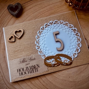 Karte zur Hölzernen Hochzeit