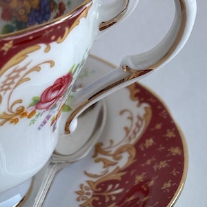 Vintage Paragon Rockingham Tea Cup and Saucer | Fine Bone China | Made in England