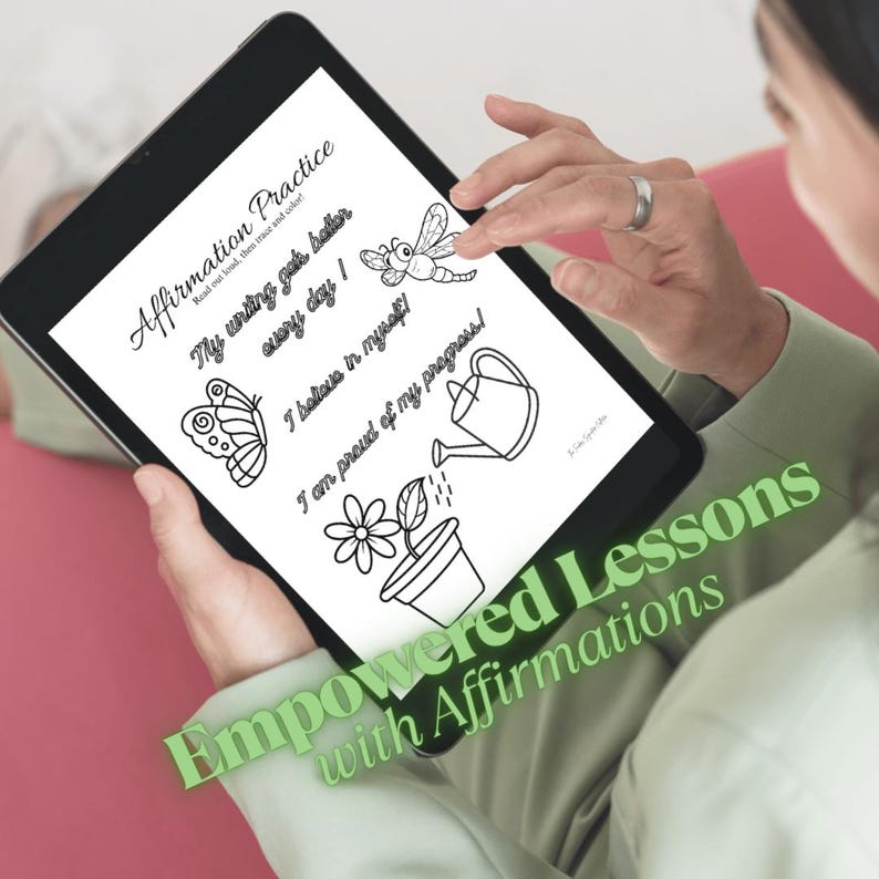Parents Cursive Printable Cursive Writing & Coloring Workbook for Educators ...