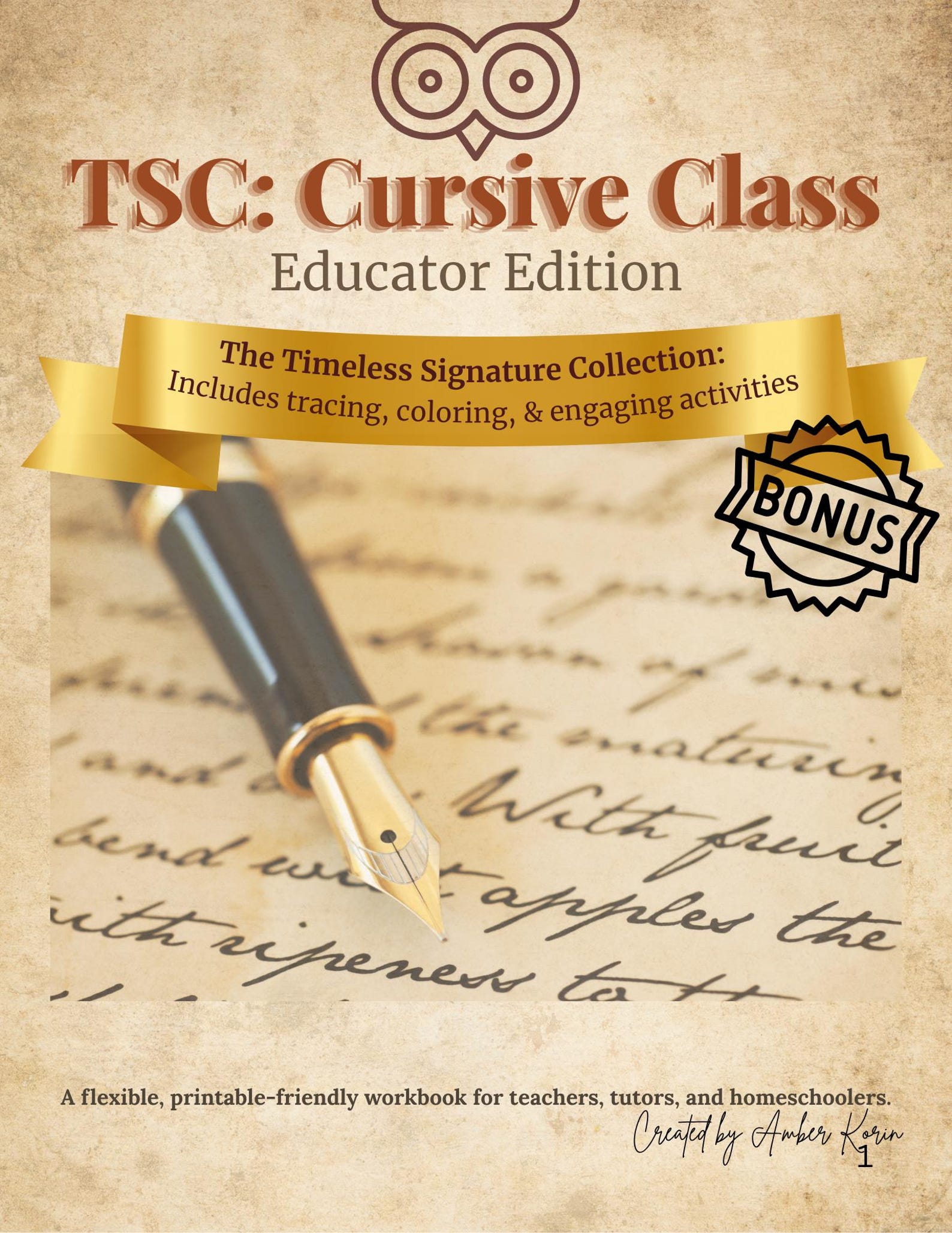 Parents Cursive Printable Cursive Writing & Coloring Workbook for Educators ...