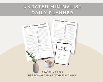 Student Digital Planner Daily Task Organizer Goal Tracker Editable Time Management Template Journal Time Blocking Study Schedule Printable