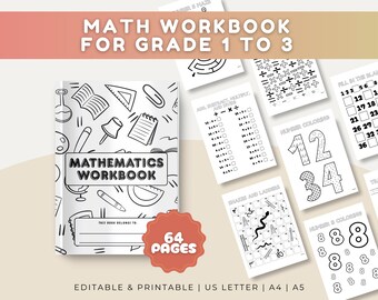 Math Drills Worksheets for Preschool Elementary Grade 1 2 3 Mathematics Teacher Addition Subtraction Multiplication Division Solving Problem