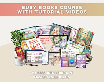 Busy Book for Kid Printable Learning Page Preschool Activity Toddler Quiet Book Fun Educational Worksheet Customizable PLR MRR Travel Game