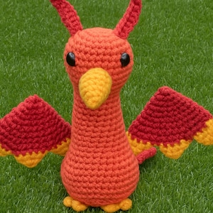 Amigurumi Phoenix Crochet Pattern PDF – Mythical Fire Bird DIY Crochet Guide – Instant Download