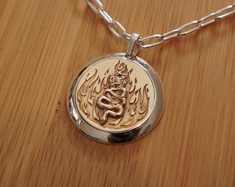 Sterling Silver Amor Fati Pendant, Stoic Philosophy Necklace