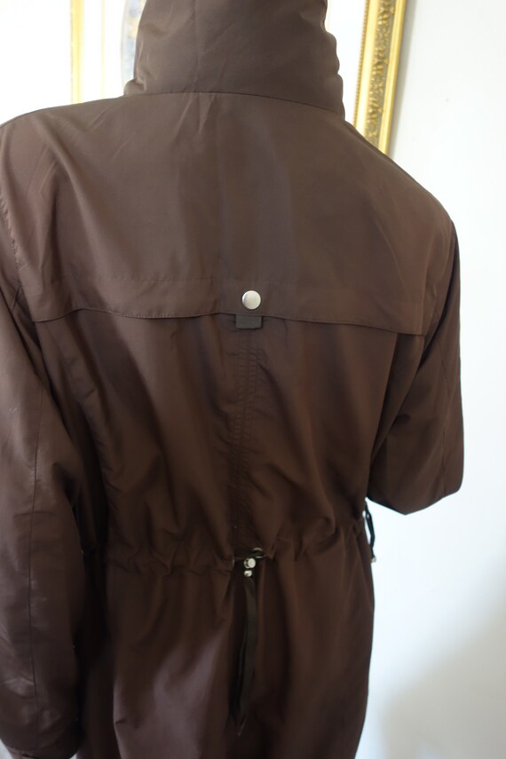 French Fashion elegant MS MODE Windbreaker Urban Parka Zippers Hooded Brown L Etsy
