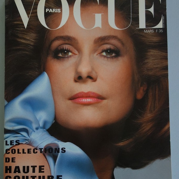 VOGUE Paris March 1984, Couture Collections Special Issue, Catherine Deneuve, W Klein, B King, Angus McBean