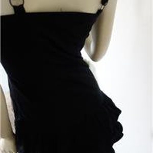 French Fashion MORGAN DE TOI Punk Inspired Black Denim Bustier Dress S image 8