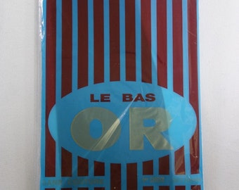 Vintage 1960s 1970s French Le Bas Or (like Gerbe) Seamless Stockings beige color, size 2, in original package, FREE Shipping