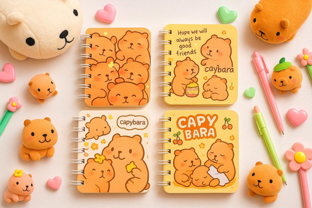 Cute Capybara Notepad - Etsy UK