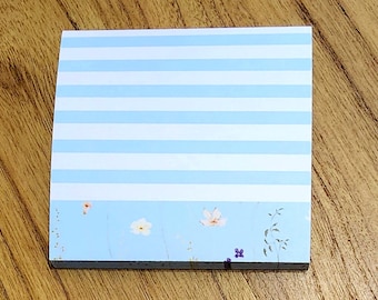 Floral Sticky Notes: 3x3 Elegant Stationery