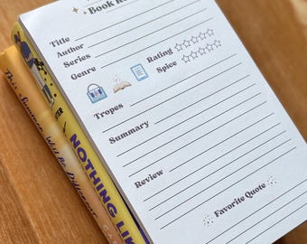Book Review Notepad | Reading Journal for Book Lovers