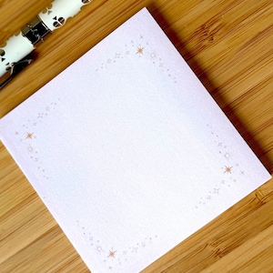 Starry Sticky Notes: Pink & Gold Desk Decor, 3x3 in