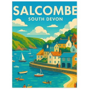 Salcombe, Devon- Matte Paper Poster