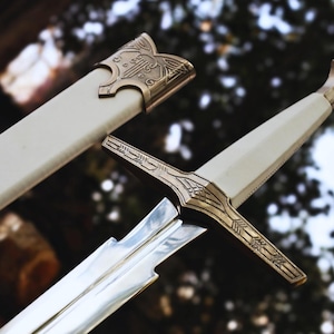 Handmade Stainless Steel Witcher Sword/White Witcher/Wild Hunt Geralt of Rivia /Monster Slayer Replica /Latest Edition/Christmas Gift/USA.