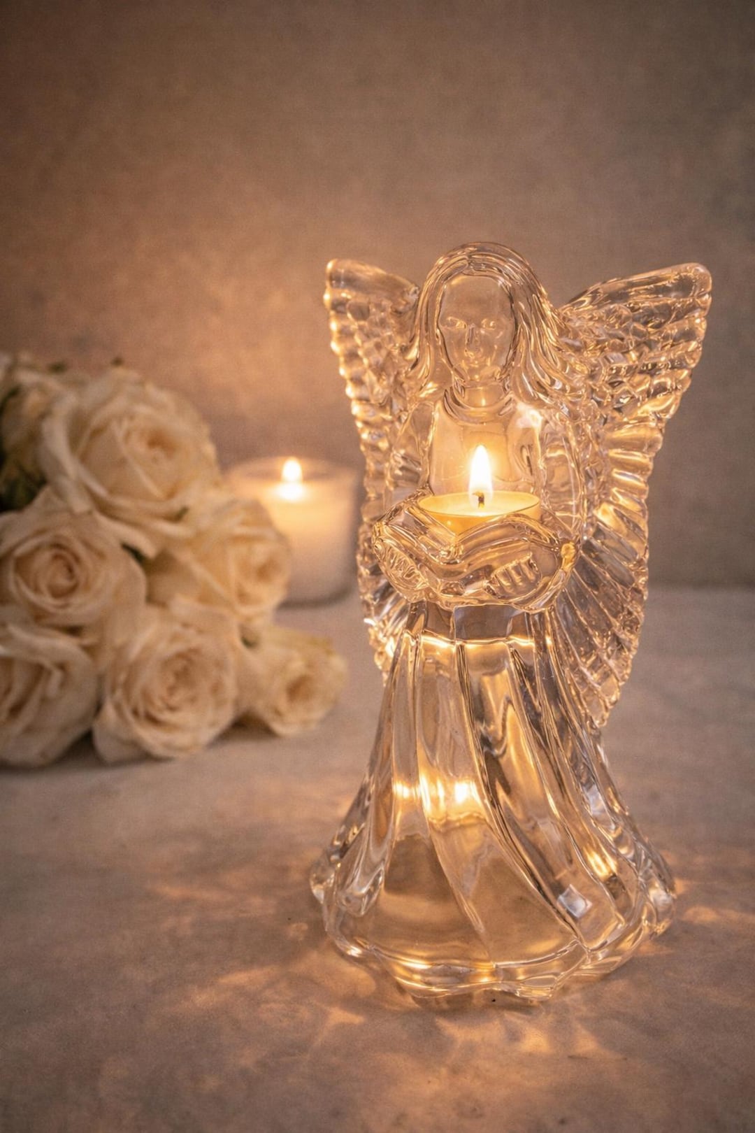 Crystal Angel Candle Holdernull