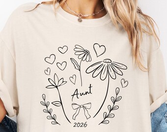 Comfort Colors Aunts Shirt, Best aunt Shirt, New Aunt Gift, Pregnancy Announcement, Gift for Aunt, Aunt to be Tee, Gift for sister,
