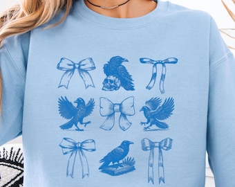 Halloween Raven Sweater, dark academia sweater, mystic Halloween Sweatshirt, raven lover shirt, Nordic culture tee, Mystical Animal Sweater