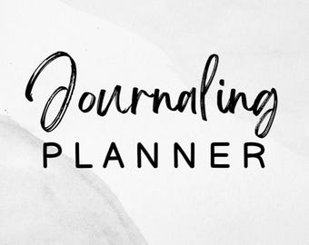 Journaling Planner | Daily Reflection Digital Journal | Weekly Prompts + Habit Tracker + Mindful Planning