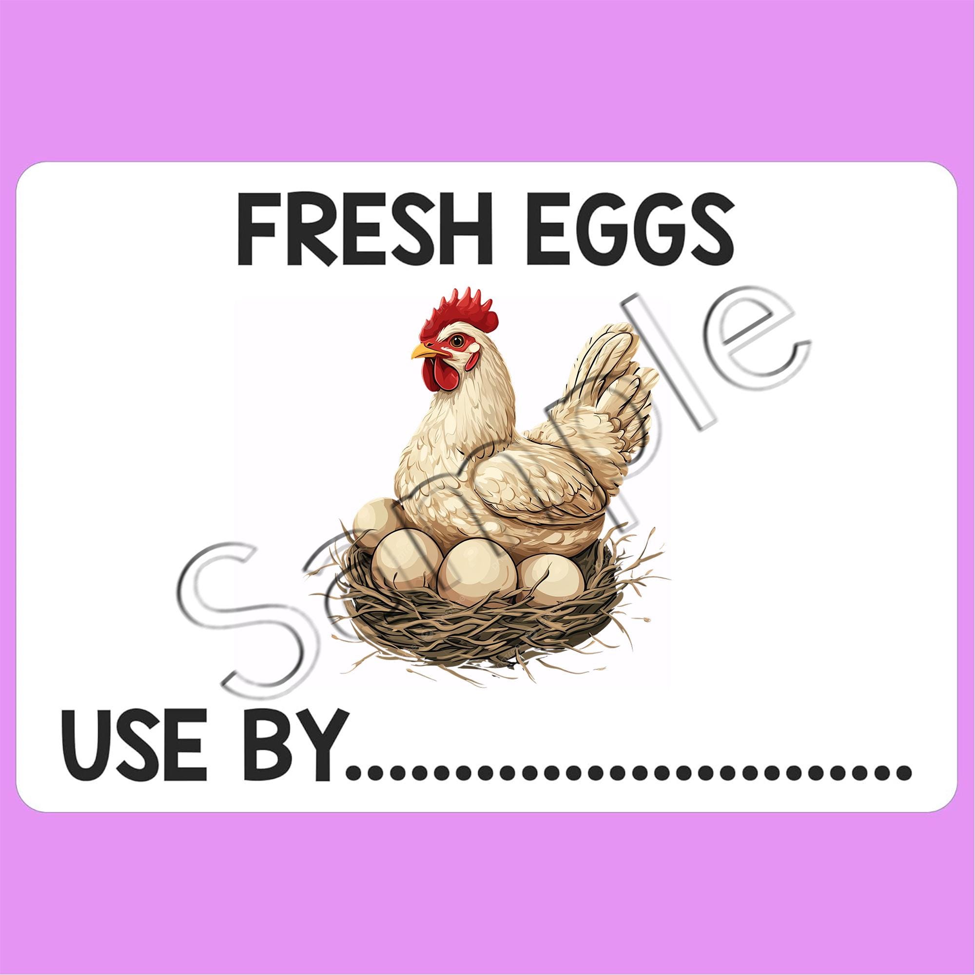 thumbnail image 2 of PrintWorkz 180 Personalised Sticky Labels For Egg Boxes – Custom Printed Chicken Egg Carton Labels 2 of 4