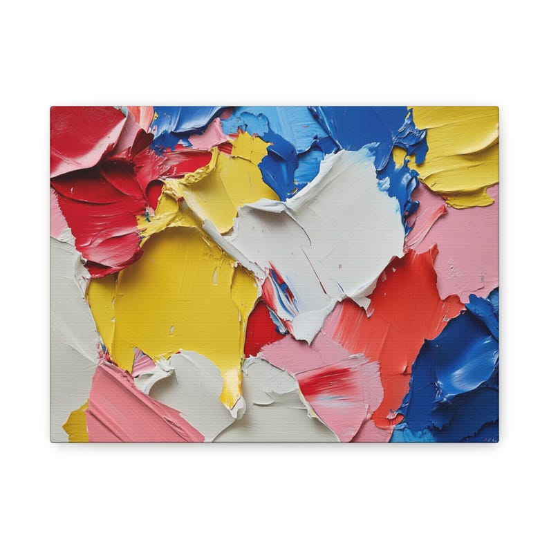 Bunte abstrakte Leinwand: Modernes Wohnaccessoire Bild 2