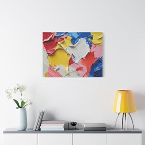 Bunte abstrakte Leinwand: Modernes Wohnaccessoire Bild 5