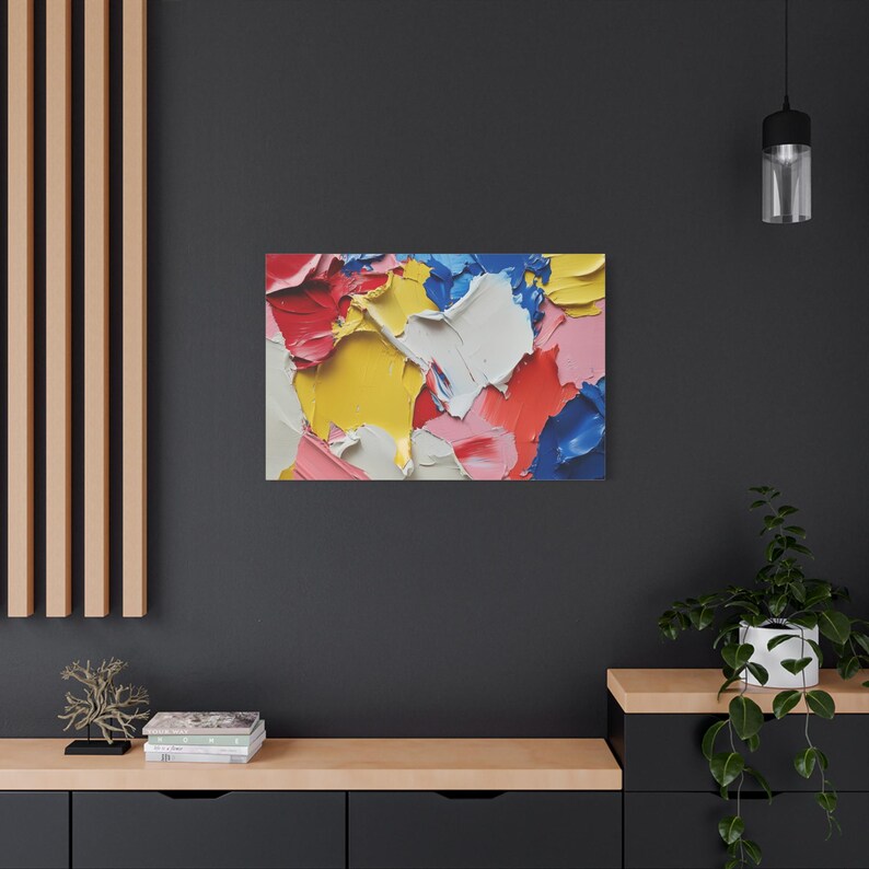 Bunte abstrakte Leinwand: Modernes Wohnaccessoire Bild 7