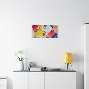 Bunte abstrakte Leinwand: Modernes Wohnaccessoire Bild 10