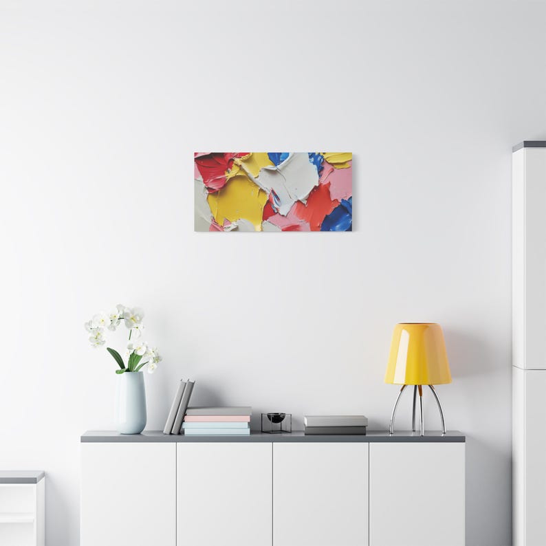 Bunte abstrakte Leinwand: Modernes Wohnaccessoire Bild 10
