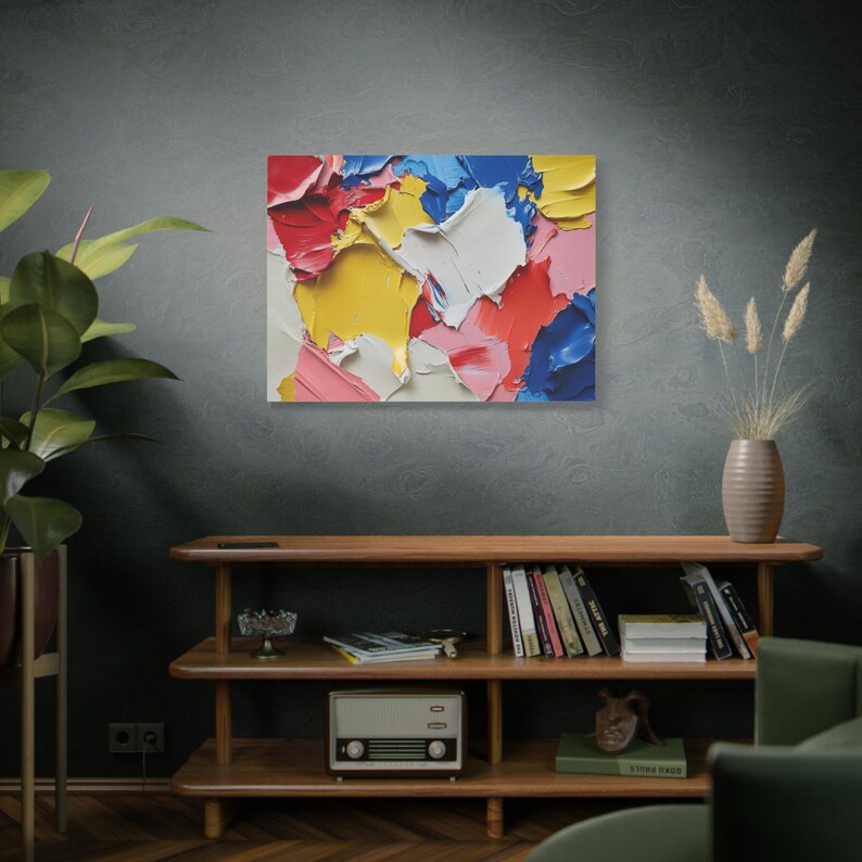 Bunte abstrakte Leinwand: Modernes Wohnaccessoire Bild 8