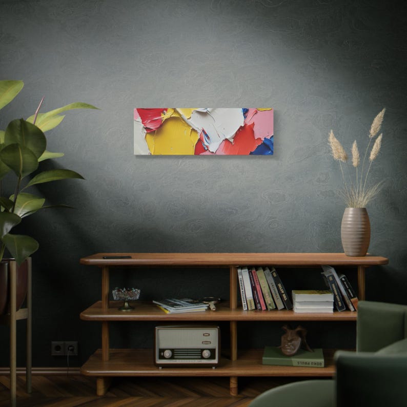 Bunte abstrakte Leinwand: Modernes Wohnaccessoire Bild 9