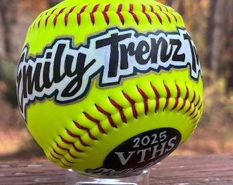 Pelota de sóftbol pintada a mano personalizada