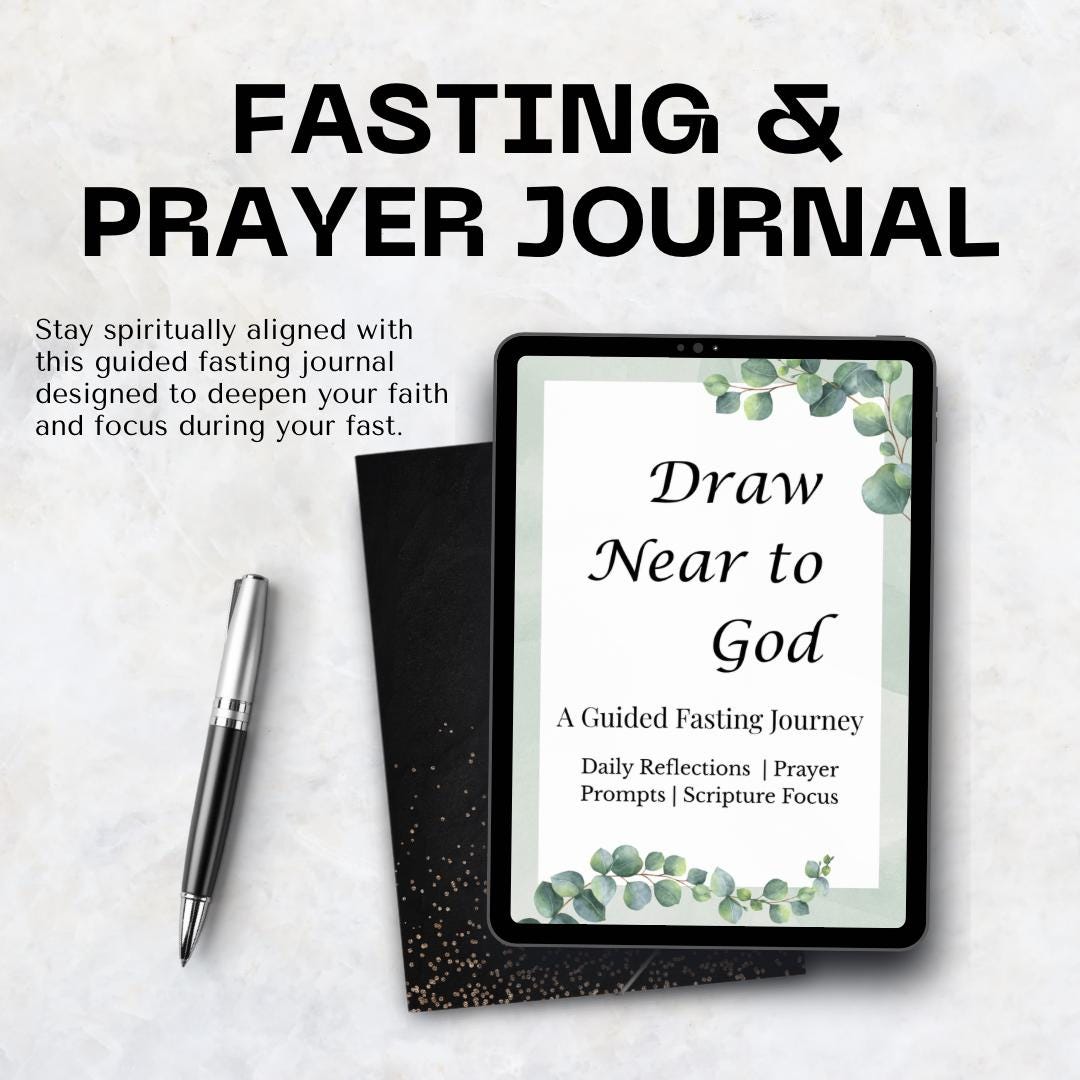 Daily Christian Fasting Journal | Scripture, Prayer & Reflection | Printable Devotional Guide | Guided Journal for Spiritual Alignment