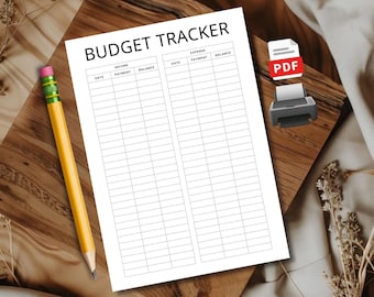 Monthly Budget Planner Printable & Fillable PDF, Budget Tracker Template, Finance Overview, A4/A5/Letter/Half, Instant Download