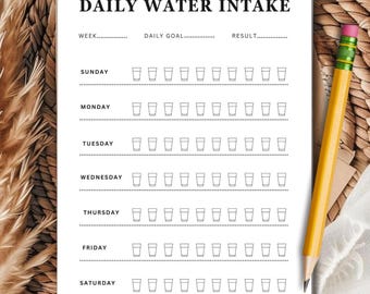 Daily water, Printable Monthly Water Tracker, Monthly Water Intake Tracker, Hydration Tracker, Monthly Water Tracker Printable, Water intake