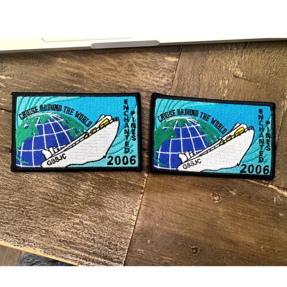 Girl Scouts 2006 Cruise Around the World Patch Lot of 2 GSUSA Travel